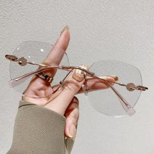 JN IMPRESSION Frameless Photochromic Colorful Non-prescription Glasses