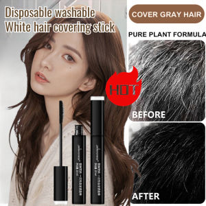 Gray Hair Covering Stick Disposable Washable Dye Stick For Root Touch Up/No Damage/Non-Greasy/Easy Use/Meeting/Home/For Adult Women