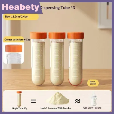 Heabety Portable Refill Milk Powder Box with Airtight Feature and Storage Bag for Travel Ease