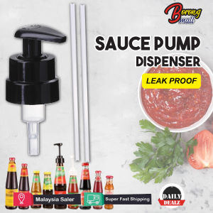 Sauce Pump Dispenser Bottle Mouth Squeezer Leakproof Nozzle Press Pump / Pam Botol Sos