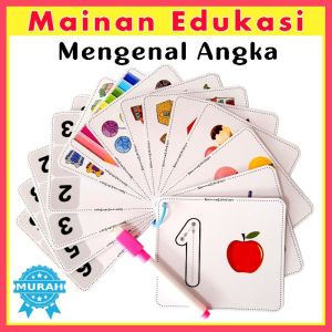 Mainan edukasi WIPE CLEAN mengenal ANGKA & berhitung