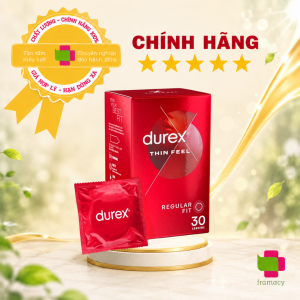 Bao Cao Su Durex Fetherlite Úc (30c) giúp quan hệ an toàn tăng khoái cảm cho nam giới