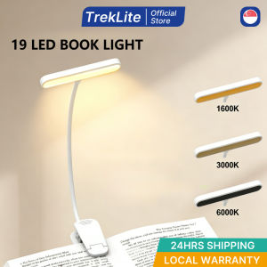 [SG] Reading Lamp Rechargeable Book Light 19 LED Adjustable Brightness 3 Color Modes Long‑Lasting
