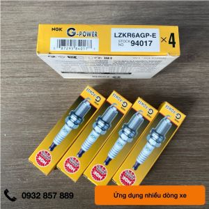 Bugi Đánh Lửa Xe KIA Morning Rio K3 Cerato Soluto Carens..Loại Xịn NGK Chân Bạch Kim Platinium (MÃ: LZKR6AGP-E )