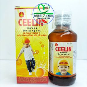 Siro Ceelin bổ sung Vitamin C hỗ trợ đề kháng với nhiễm khuẩn và chức năng miễn dịch cho bé