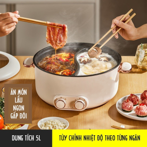 NỒI LẨU 2 NGĂN( NỒI LẨU UYÊN ƯƠNG) ĐA NĂNG NƯỚNG LẨU TIỆN LỢI THÍCH HỢP CHO 4-6 NGƯỜI ĂN NỒI LẨU CHO HỘ GIA ĐÌNH.