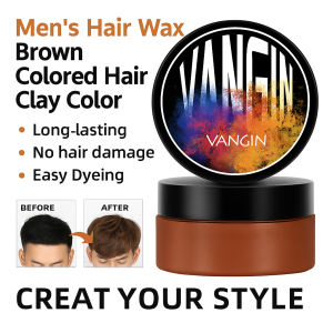 Disposable Color Hair Wax Black Dazzle Hair Clay Hair Styling Color Hair Wax Color Brown