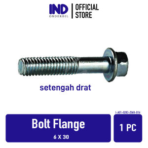 Baut-Baud-Bolt Flange-Topi M6x30-6x30 K8-Kunci 8
