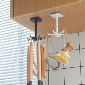 OS C108 - GANTUNGAN 6 KAIT TEMPEL DINDING / GANTUNGAN TEMPEL PUTAR 6 KAIT / PUTAR 360 DERAJAT