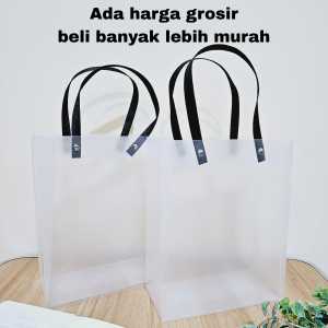 SOS Hand Bag Plastik Putih Transparant 4 / XL /Goodie Bag /Tas Tenteng/Shopping Bag/Tas Belanja