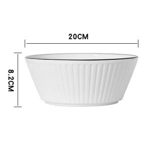 8 Big Bowl/ Soup Bowl/Mangkuk Sup/ Mangkuk Besar/ Noodle Bowl/ Ceramic Bowl/ Mangkuk Hidang/ Ramen Bowl/汤碗/泡面碗