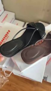 [Free Shipping] Retro-Style Bow-Knot Wedge Sandals For Women 2026 New Summer Collection Open-Toe Non-Slip Elegant Flip-Flops For Outdoor Wear