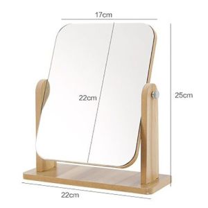 กระจกตั้งโต๊ะมินิมอล กระจกไม้มินิอล กระจกไม้ตั้งโต๊ะ กระจก กระจกไม้มินิมอล ตระจกแต่งหน้า แข็งแรง หมุน สามารถปรับ แบบพกพา