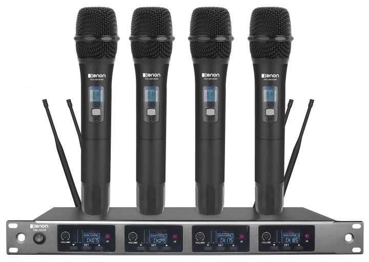 Xenon Professional UHF Wireless Microphones x 4 PRO XM1400W