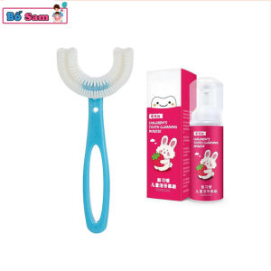 Combo 2 chi tiết bàn chải đánh răng chữ u kem đánh răng dạng bọt cho bé Shop Bố Sam