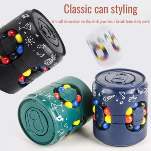 Educational Magic Bean Cube Brain Teaser Fidget Toy Stress Relief Cooperative Play Puzzle Cube Logic Game Portable Travel Toy Kids Adults