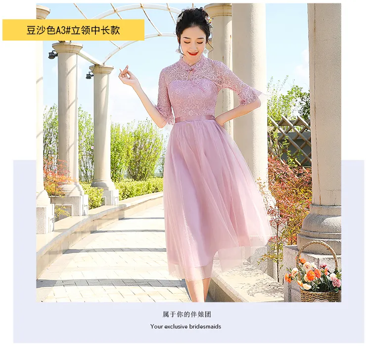 Maid of honor in the long womens 2019 new Korean version of the sister head  grey graduation dress banquet dress One-Size-Fits-All Dress Multiple Sleeve  Styles - Lazada