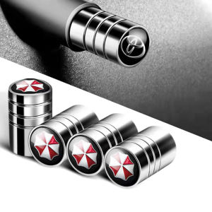 Metal Wheels Tire Valve Stem Covers with Brand Logo 4 Pack #C0011