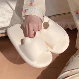 XIXITIAO Household Shoes EVA Soft Cat Ear Slippers for Women Summer Indoor Soft Sole One-Word Sandals