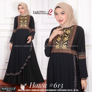 Grosiran Gamis Abaya Busui Jersey Mix Ceruti Aplikasi Mote & Bordir 613