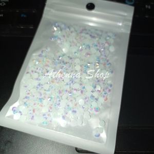 Rhinestone BEIGE ukuran 4mm untuk bahan DIY aksesoris henna & nail art