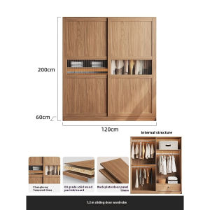 [CozyNest ]Wardrobe Storage Cabinet Small Wardrobe Nordic Wardrobe Sliding Door