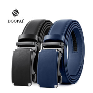 DOOPAI Mens Belt Automatic Zinc Buckle Alloy Male Cowhide Belt