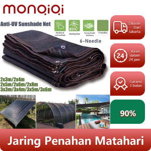 Jaring Penahan Matahari 10 Ukuran 90% Jaring Naungan Matahari Kanopi Rumah Kaca Jaring Taman Pelindung UV untuk Mobil Luar Ruangan Taman Halaman Rumput Kolam Renang Hijau/Hitam