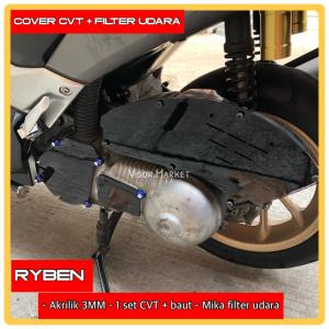 COVER FILTER UDARA COVER CVT NMAX AEROX LEXI PAKET TUTUP CVT DAN TUTUP FILTER UDARA NMAX AEROX LEXI BAHAN AKRILIK