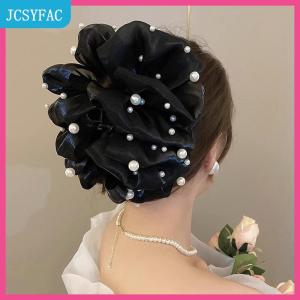 JCSYFAC Mùa Hè Ngọt Ngào Nhiều Lớp Lưới Vải Tuyn Lớn Bow Tóc Claw Clip Cho Phụ Nữ Thanh Lịch Bowknot Đuôi Ngựa Clip Mới Phụ Kiện Mũ
