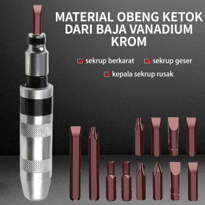 ISKU Obeng ketok set 13 pcs Impact Driver Perkakas /Obeng getok putar tool set