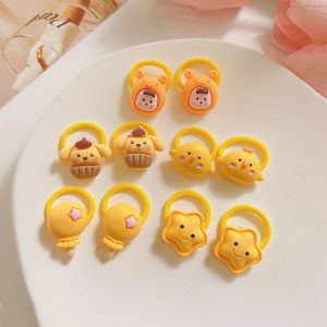COD 10PCS / SET IKATAN RAMBUT ANAK KOREA KARAKTER LUCU / AKSESORIS IKAT RAMBUT ANAK KARET