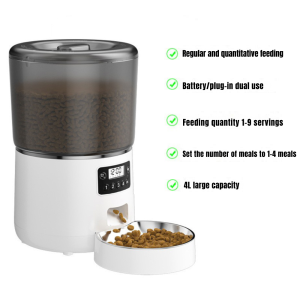 Automatic Pet Cat Dog Feeder 4L Tuya APP Remote WIFI Smart Pet Feeder Distribution Does Not Get Food Stuck