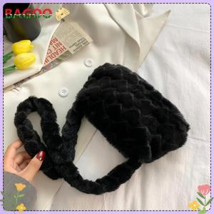Nữ Fluffy màu trơn thời trang túi đeo vai mini điện thoại di động Túi nách