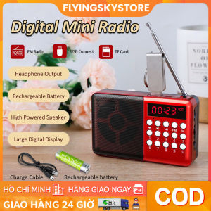 ĐÀI RADIO FM NGHE NHẠC QUA USB VÀ THẺ NHỚ-Đài Phát Thanh Kỹ Thuật Số Loa Di Động Mini FM Radio USB