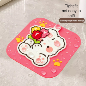 Floor Drain Seat Cover Two-in-one Floor Drain Sticker Easy and Quick Installation Silicone Mat