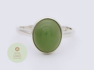 SG LOCAL - Authentic Hetian Jade 925 Silver Ring 和田玉碧玉925银戒子