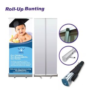 Roll Up Stand Bunting Display | Roll Up Banner Customisable Printing with Stand (FREE Design)