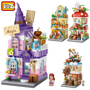 Ready Stock LOZ NEW ARRIVE Blocks City View Scene Coffee Shop Retail Store Architectures Models & Building Quiz Christmas Toy for Children 1649 1650 1651 1652