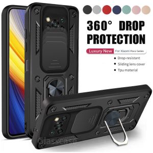 Casing For Samsung Galaxy A04S A53 A33 A13 A22 A12 A42 M32 M51 A03S S22 PLUS ULTRA S22plus S21FE S21 FE A52 S A52S A03 A21S M52 4G 5G 2022 Shockproof Phone Case Armor Ring Bracket Stent Push Camera Protection Cases Hard Cover