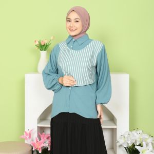 Mybamus Gladys Layer Stripe Tops - Atasan Wanita