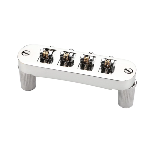 4 String Guitar Bridge Replacement Roller Saddles Guitar Bridge Tailpiece Electric Guitar Bridge Easy to Install