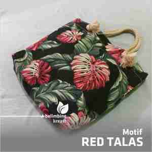 Hand bag wanita - Tas jinjing perempuan ibu ibu untuk arisan kondangan mukena pengajian belanja kosmetik makeup hp dompet bahan canvas kain kanvas motif tebal furing resleting TMKM TW