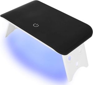 Foldable LED Gel Nail Lamp 24W Portable LED Nail Dryer Curing Lamp for Fingernail & Toenail Gels Based Polishes with Sensor(Black)