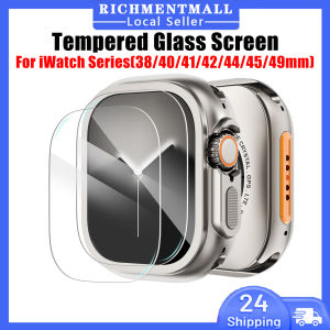【🔥SG🔥】RICHMENTMALL Tempered Glass Screen Protectors For iWatch Series 1/2/3/4/5/6/7/8 SE Ultra 2 38/40/41/42/44/45/49mm Watch Screen