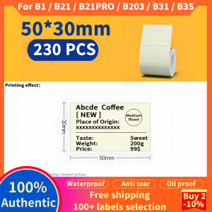 【Pure Label】NIIMBOT B1 / B21 / B21Pro / B21 Pro / B31 / B3S / B203 Waterproof Oil proof Tearproof Thermal Printing Paper 40*3050*30mm Self Adhesive Label Sticker Product Price/Food Label Paper Solid Color Cartoon Name Sticker