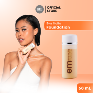 Eva Mulia Foundation 60 ml - Bedak Foundation Untuk Wajah Cenderung Berjerawat