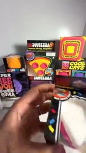 CuddleCove Schylling NeeDoh Squeeza Pizza Squeeze Toy Squeezable Stress Relievers Nee Doh Pinching Squishy Fidget Toy