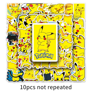 54Pcs Pokemon pelekat Kawaii Pikachu Skateboard basikal gitar Laptop kanak-kanak kalis air Stiker mainan