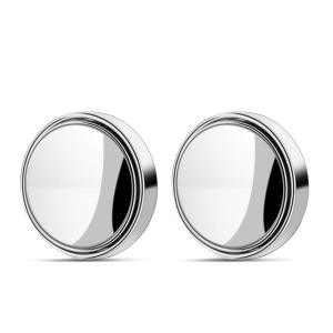 2PCS Automotive Reversing Small Round Mirror 360 Degree Wide-angle Adjustable Rotating Convex Mirror Round Car Rear View